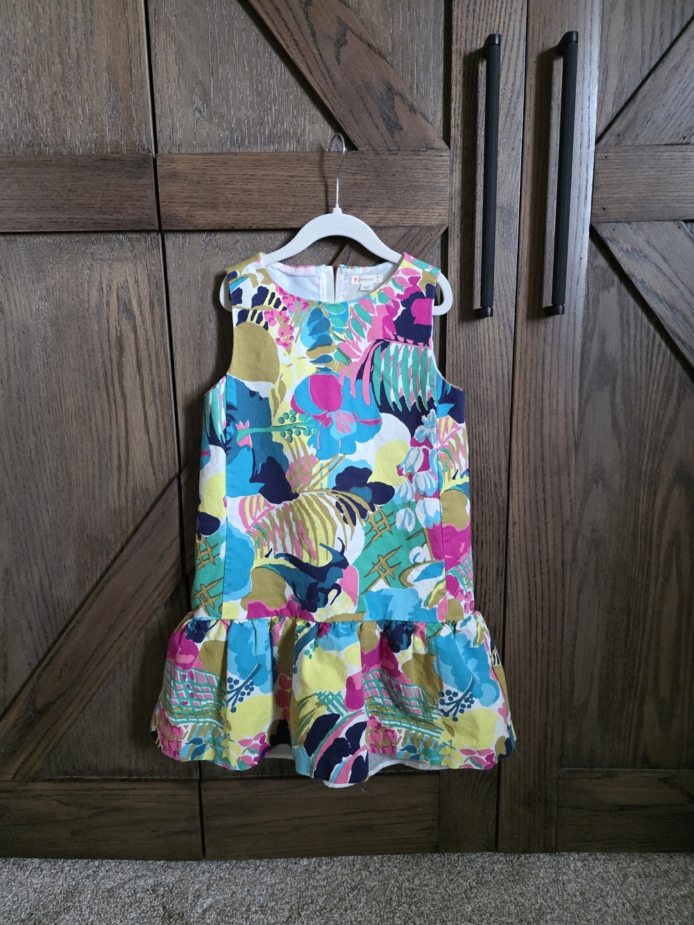 Crewcuts Bright Floral Drop-Waist Dress - Picture 1 of 5